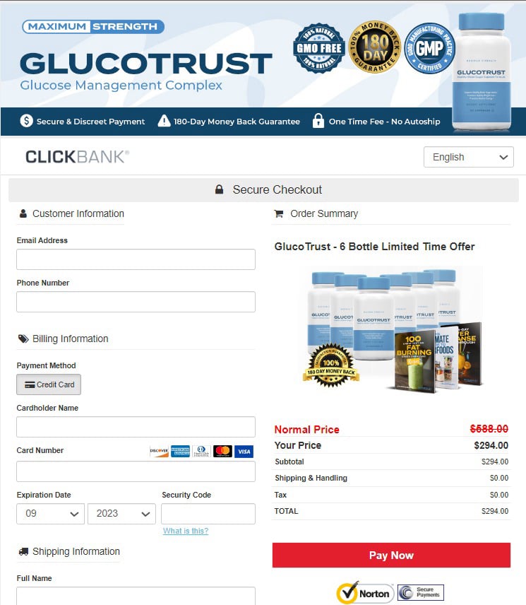 GlucoTrust order page